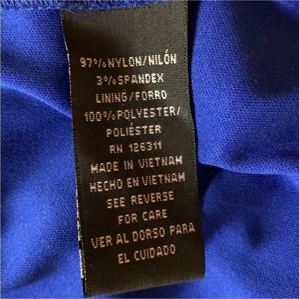 RN Studio by Ronni Nicole cobalt blue eyelet lace dress Size 2X - Picture 10 of 11